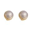 Elegant S925 Silver Pearl Stud Earrings - Simple & Luxurious Design