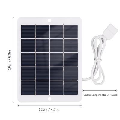 3W 5V Tragbares Solarladegerät Wasserdichtes Solarpanel-Ladegerät für Camping mit USB-Schnittstelle für