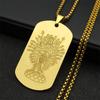 Thousand-hand Bodhisattva Pendant Necklace for Women Men Stainless Steel Gold Color Chinese Buddhism Chain Jewelry NZZZ792S02