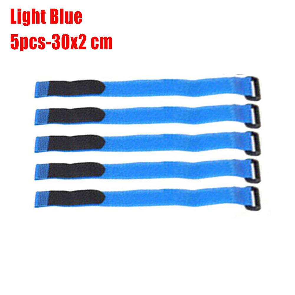5Pcs Nylon Antiskid Cable Tie Down Straps For Rc Eachine Lipo Battery Multicolor Nylon Straps Magic Tapes Sticker 20/30*2Cm Set