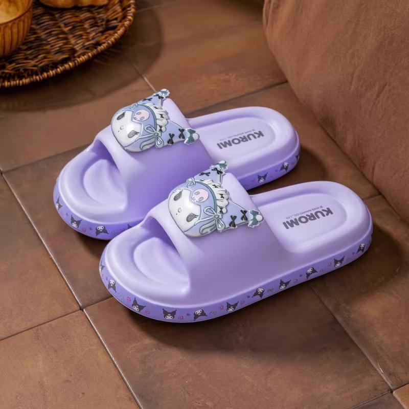 Детские летние нескользящие тапочки Hello Kitty для дома 230 фиолетовый