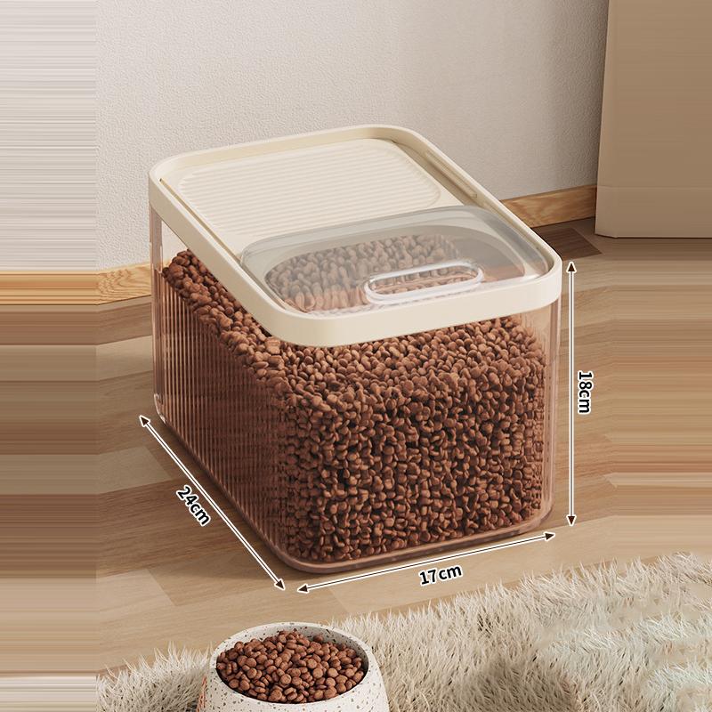 Dog Food Storage Container With Airtight Lid 5/10/15l Large Capacity Moisture Proof Dog Cat Dry Food Bin For Pet Supply Storage