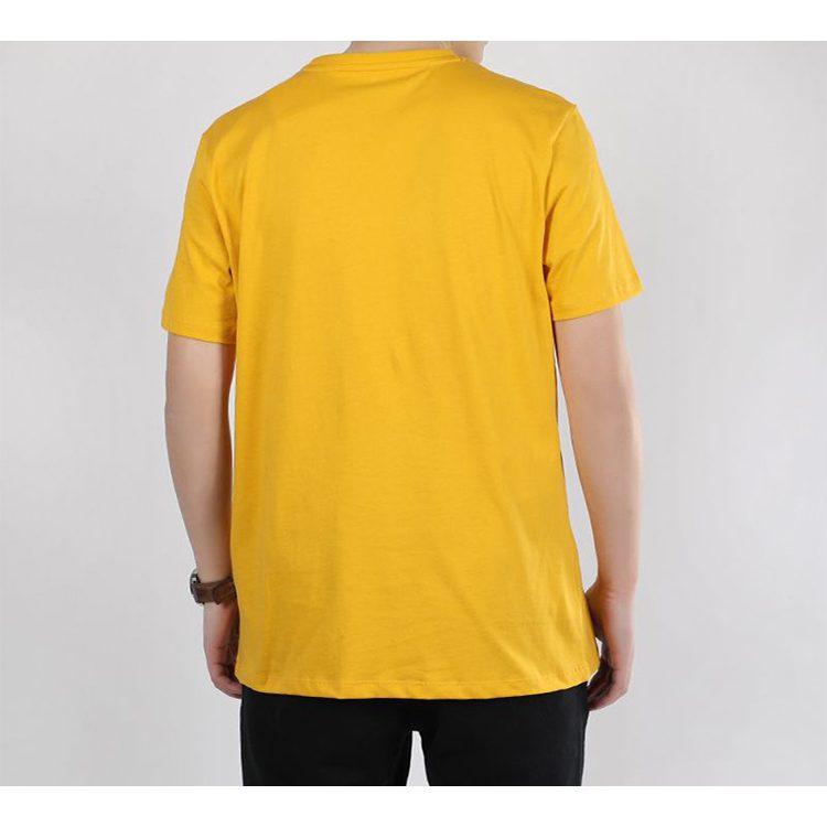 PUMA T Shirts Men's Yellow Crew Neck Moderate Straight Fit 598625-25