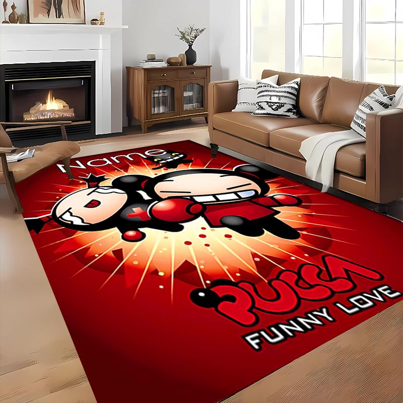 Custom personalization Pucca Area Rug - Perfect For Kitchen, Bathroom,Laundry Room Decor Large Size Available,Gift All Seasons