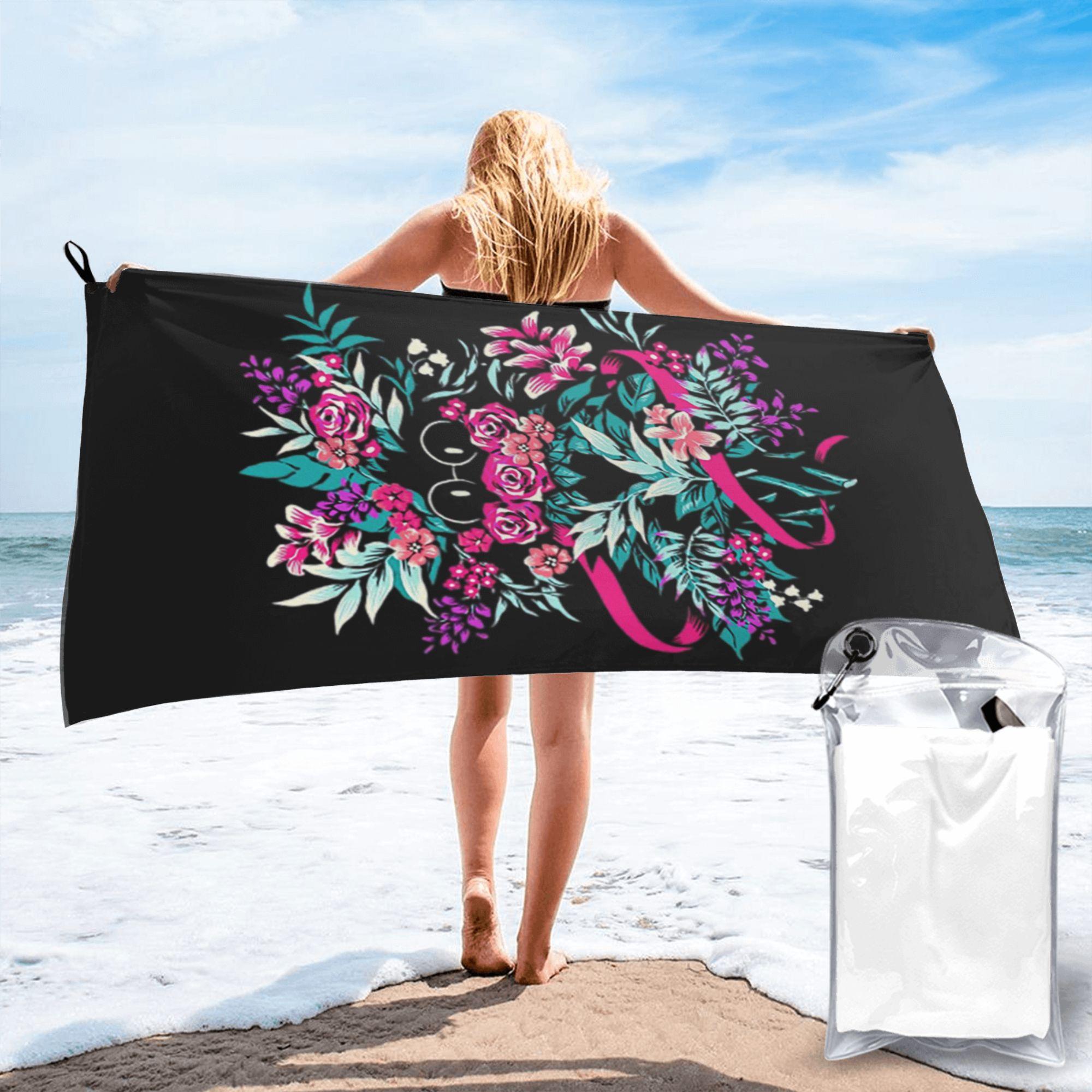 

Deltarune Spamton Merch Ralsei Floral Beach Towel Soft Microfiber Quick Dry Absorbent Quick Towels For Swimming W40*H60(CM)