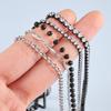 Multi-style Stainless Steel Chain with Crystal Zirconia for Handmade DIY Jewelry, Non-fading Bracelet and Necklace Accessory