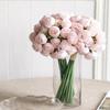 27-Head Small Rose & Peony Artificial Bouquet for Home Decor and Photography
