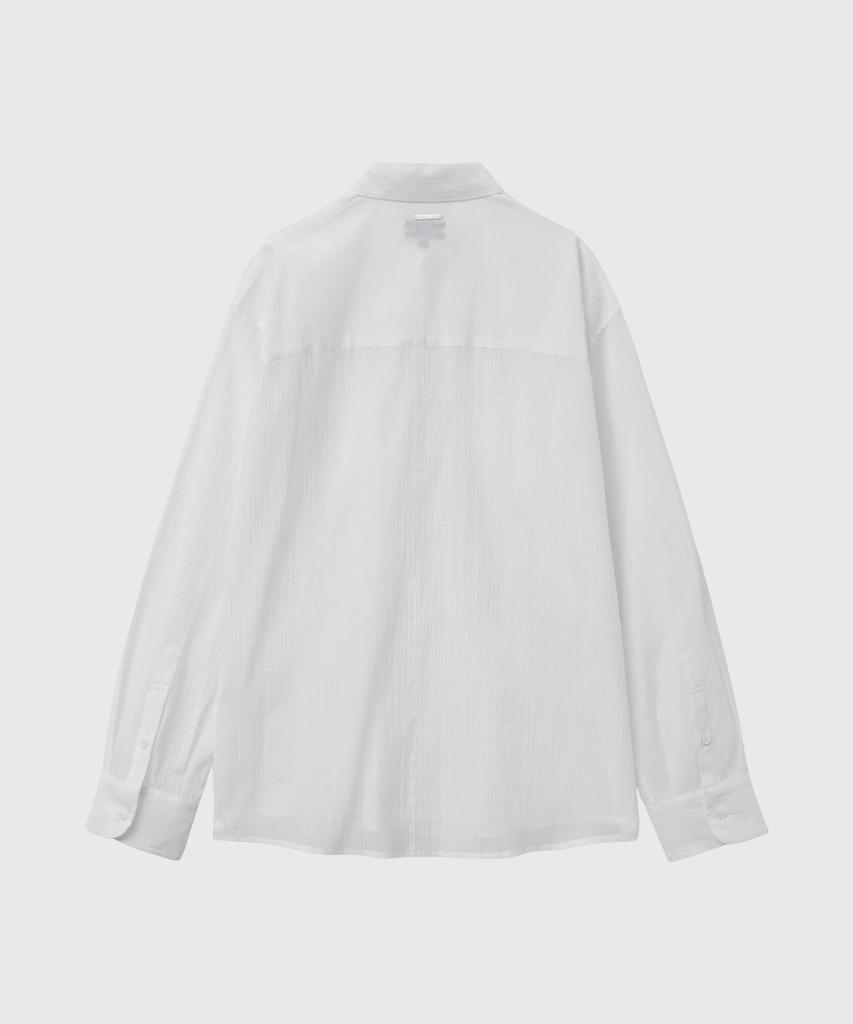 GENERALIDEA Summer Wrinkle Sheer Shirt [White] / Wbe2L03531