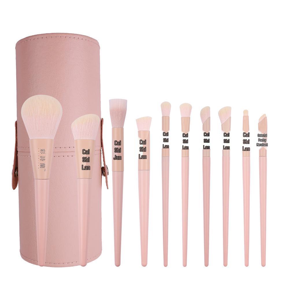 26-Piece Professional Pink Makeup Brush Set: Powder, Eyeshadow & Detail Brushes