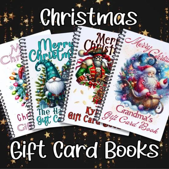 Christmas Gift Card Book Spiral-Bound Gift Cards Holder DIY Merry Christmas College Survival Kit for Students Graduation Gifts