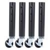 4PCS Furniture Legs with Caster Wheels Heavy Duty Carbon Steel Table Leg Extender Riser for Cabinet Sofa Bed Couch Coffee Table