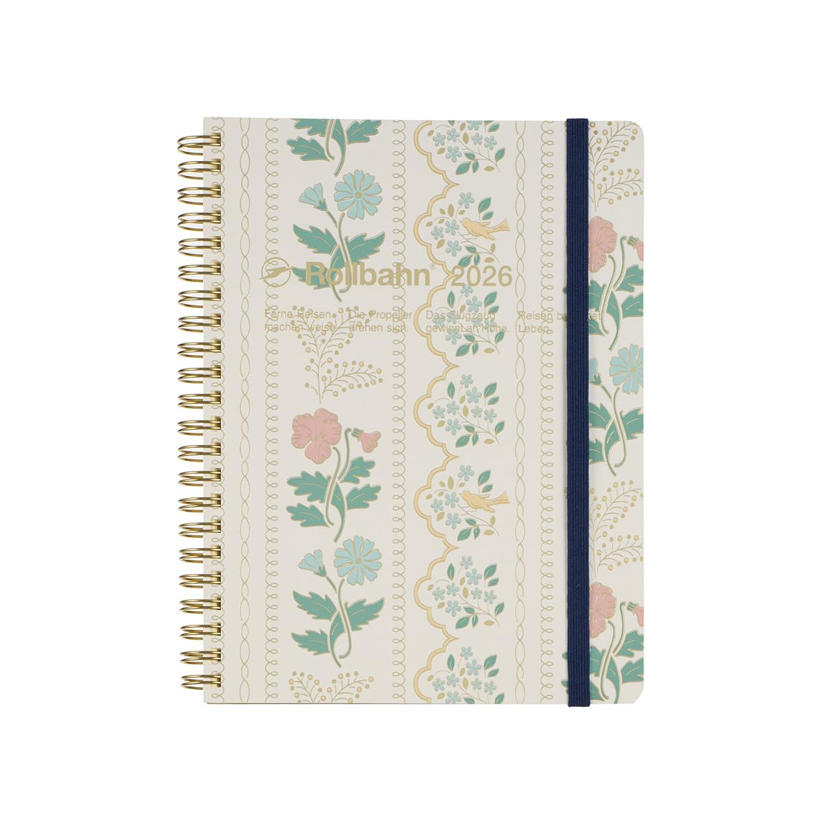 

[Delfonics Planner 2026 Edition / Starting October 2025] Rollbahn Lace A5 Monthly Planner (Cream)