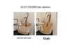 Women's Large Capacity Woven Straw Shoulder Bag - 2025 Spring Niche Beach Bucket Bag with Texture for Commute