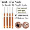 For Creality Hi Combo 0.2/0.4/0.6/0.8mm Quick-Swap Nozzles Kit Titanium Alloy Heat Break High Flow Nozzle For K2 Plus Hi Combo