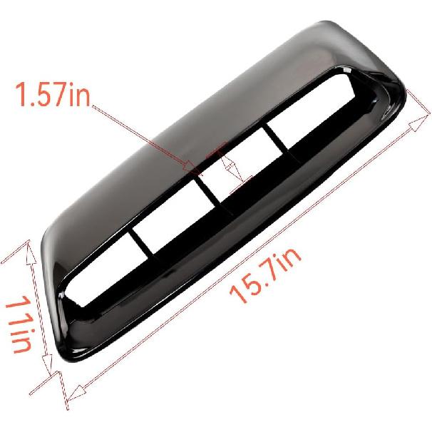 Car Air Flow Decorative,Hood Air Vents For Car,Intake Hood Scoop Turbo Bonnet Vent Cover,More Sticky (Black)