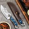 Kitchen Knife Forged Boning Knife Butcher Knife Stainless Steel Cleaver Vegetable Fruit Knife with Cover
