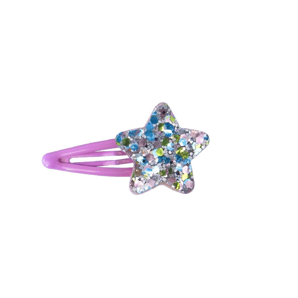 Candy Color Heart & Star Cartoon Bang Hair Clips for Kids