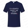I'm Silently Correcting Your Grammar T-Shirt for Men Funny Red Teacher Mark Graphic Tee Female Short Sleeve O Neck