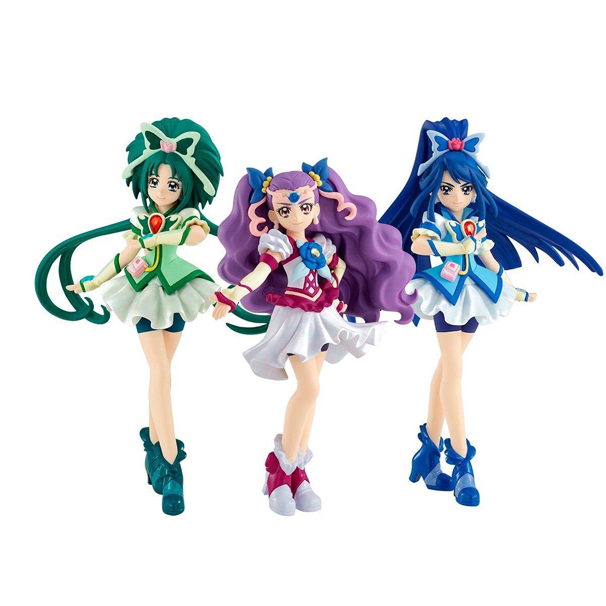 

PreCure 5 Cutie Figure Premium B набор фигурок Кюа Кюа Милки Роуз Да! Вперёд! Комплект из 3 предметов: Мятный, Аквамариновый,