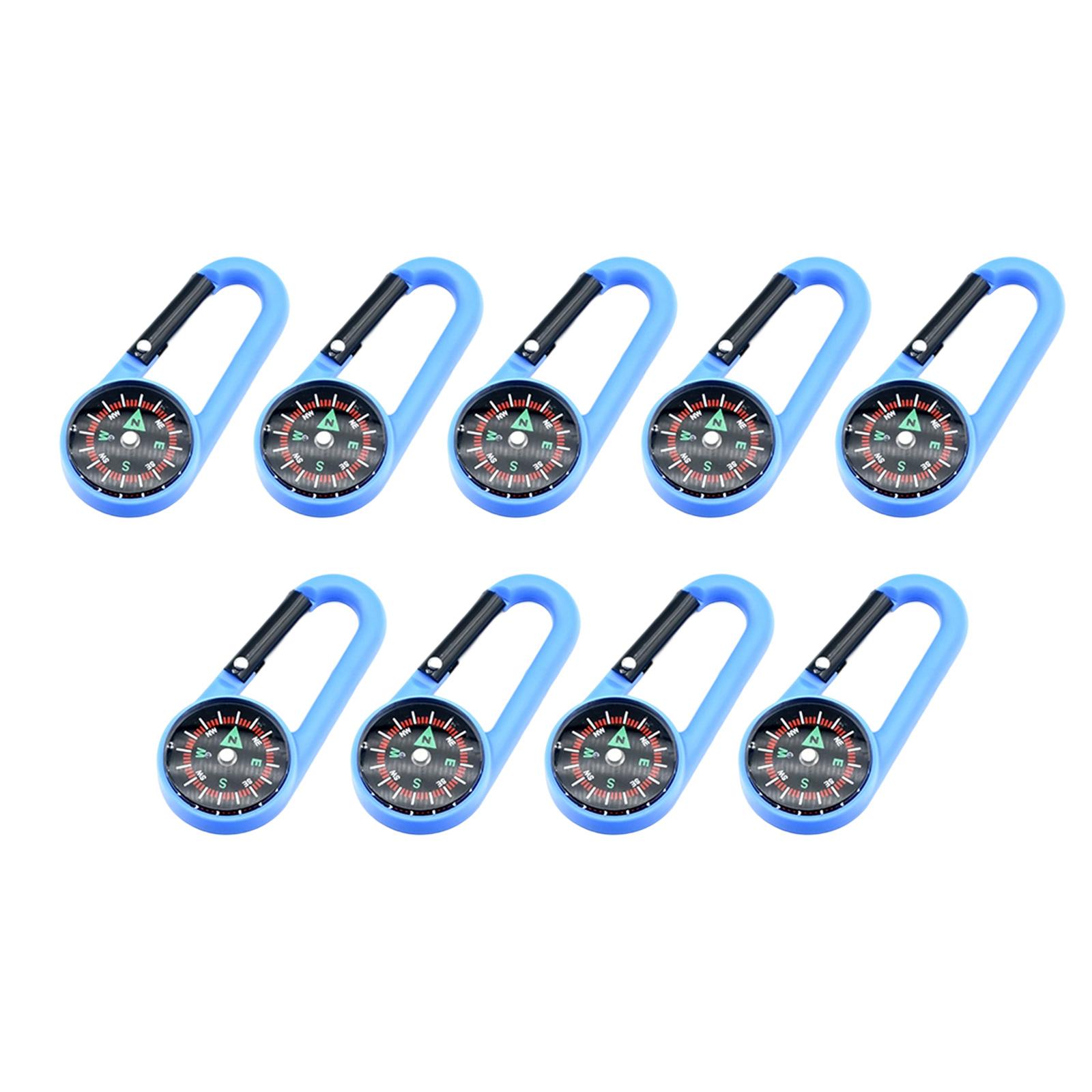 9 шт. Карабин Компас Подвеска Многофункциональный Брелок Компас Портативный Мини Брелок Инструмент Навигации для Подростков Взрослых