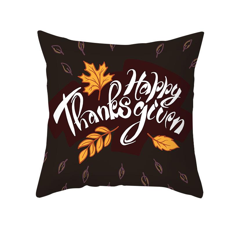 Thanksgiving Day Yellow Pumpkin Sunflower Digital printing short plush pillow covers for sofa office cushion cover home goods