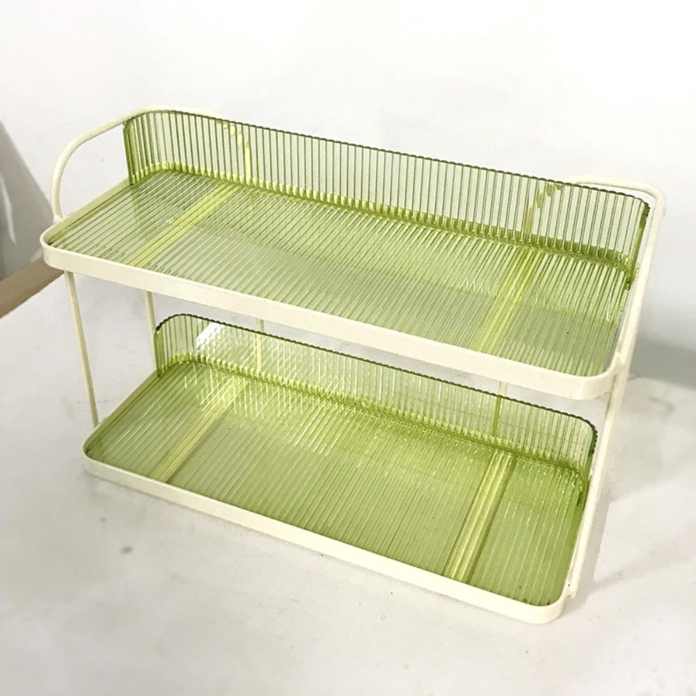 Double-layer Organizer Shelf Simple Design Condiment Shelf Space Saving Counter Organizer  Bathroom