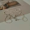 Popular Silver Colour Sparkling Glasses Chain Bead Chain Anti-Falling Glasses Eyeglasses Cord for Women Party Birthday Gift