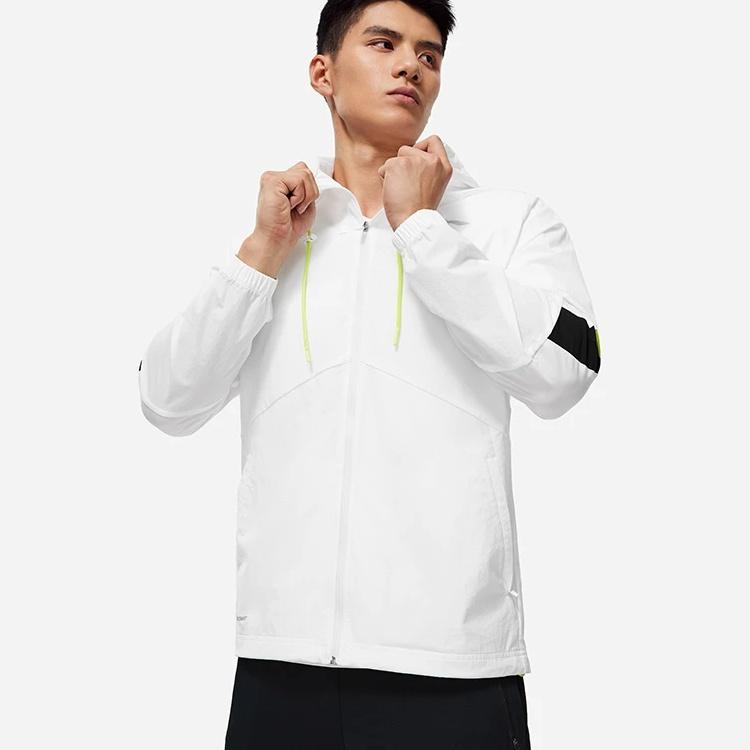 Li-Ning Training Series Hooded Jacket 'White Black' Men's AFDT411-5