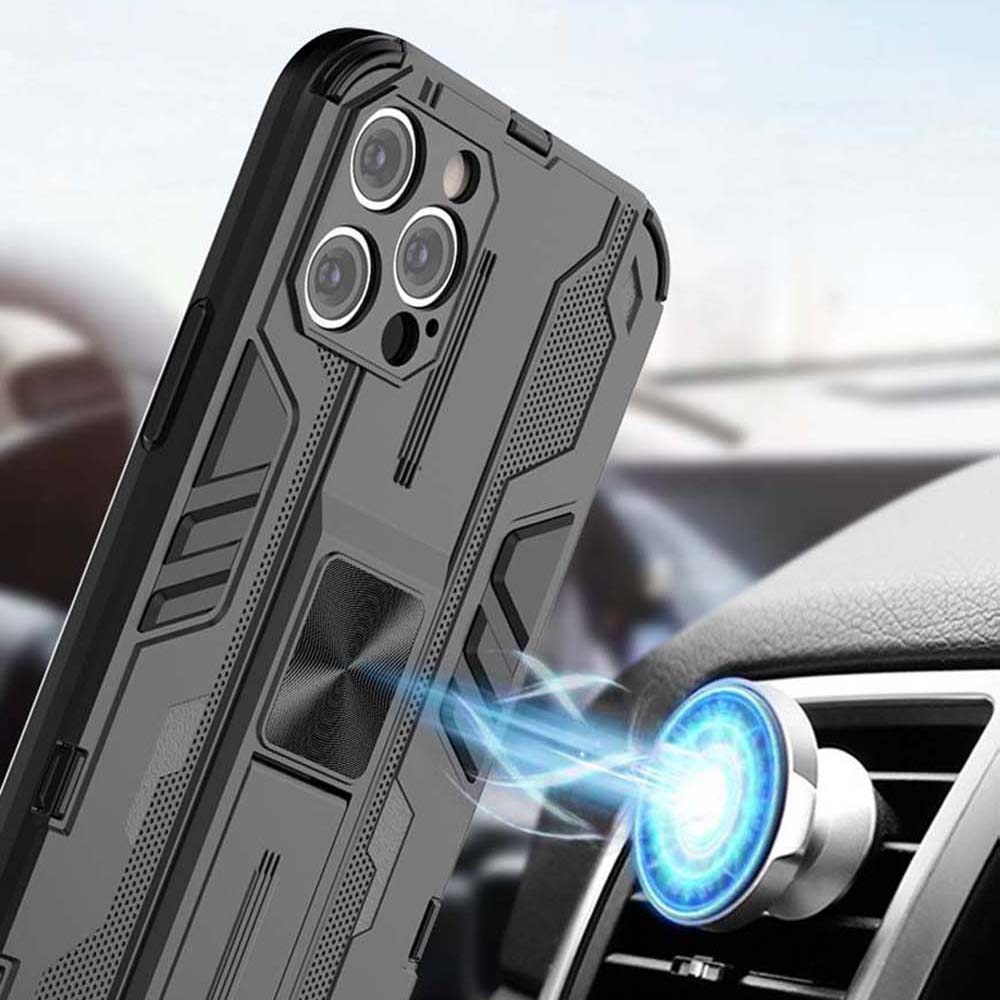 Shockproof Armor Magnetic Case For iPhone 15 14 13 Pro Max 12Mini 11Pro XS Max XR 7 8 Plus 15Plus Holder Bumper Hard Phone Cover