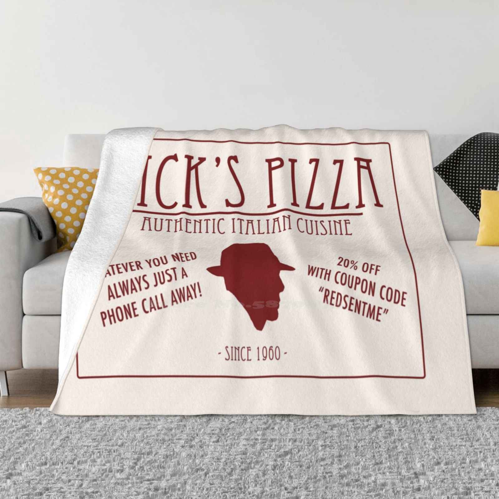 Nick S Pizza Fashion Soft Warm Flannel Blanket Nicks Pizza The Blacklist Raymond Reddington Lizzington 30x40in