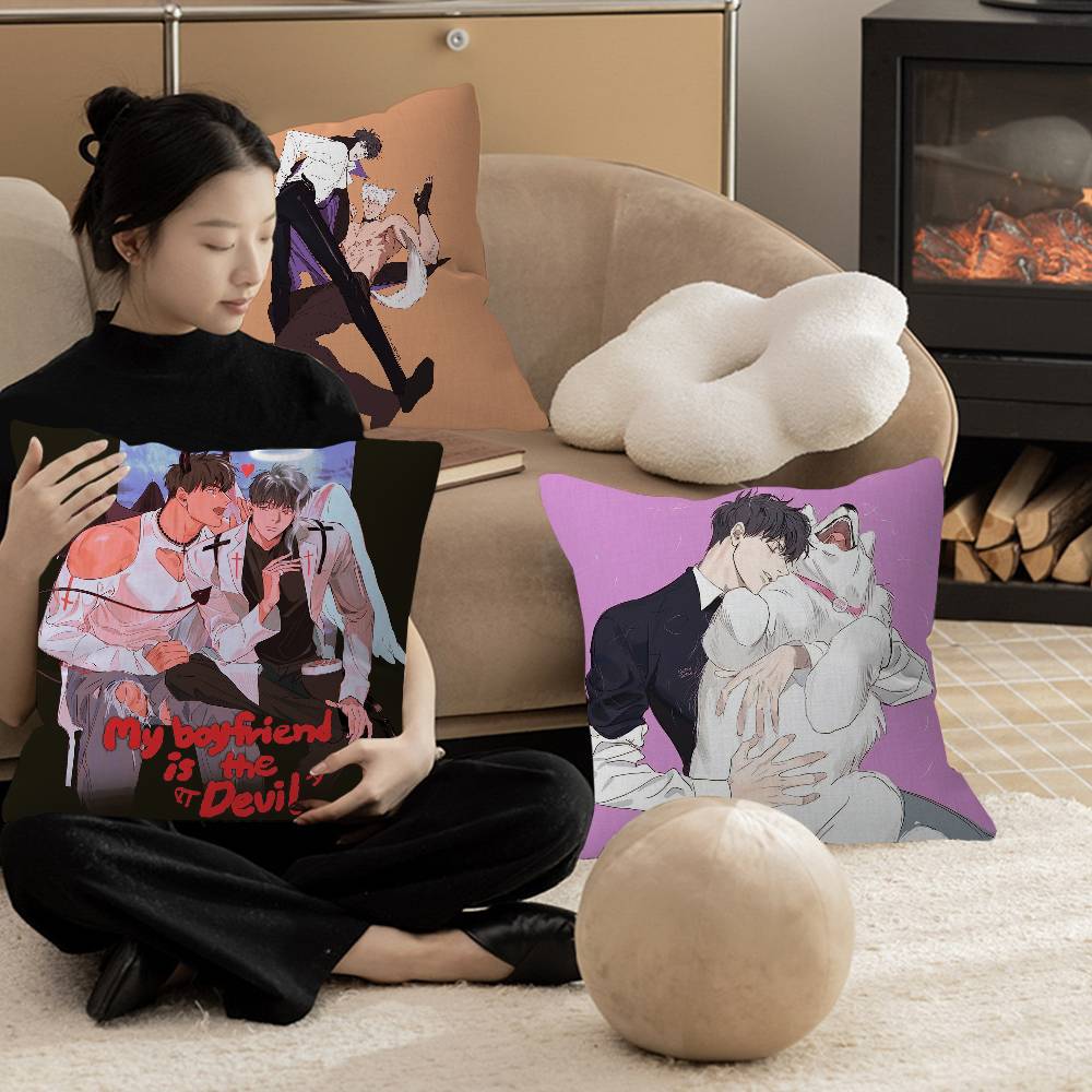 Anime Vampires MIGNON BL Office Cushion Pillowcase Car Cushion Cover45X45CM Lumbar Pillowcase Sofa Pillowcover