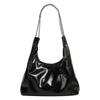 Korean version chain tote bag large-capacity bag women, fashionable commuter compartment college students class soft leather shoulder bag