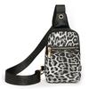 Τσάντα Στήθους με Λεοπάρ Μοτίβο Γυναικεία Τσάντα Χιαστί Χρωματική Αντίθεση Ώμου Κινητού Τηλεφώνου Μικρή Τσάντα