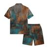 Men's Casual Lightweight Breathable Short-Sleeve Shirt And Shorts Set