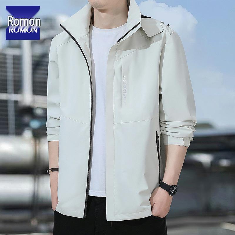 LOMON Men s Plus Size Outdoor Windbreaker Jacket - Spring/Autumn 2025 3XL 82-100 kg
