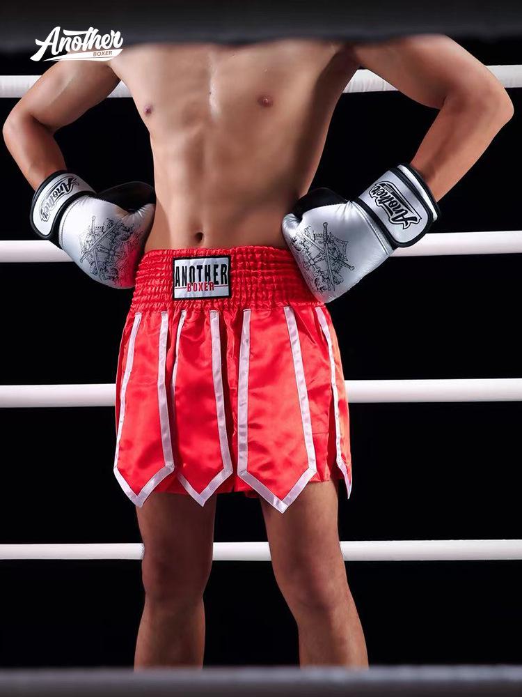 Boxing Ribbon Style Muay Thai Kickboxing Competition Shorts