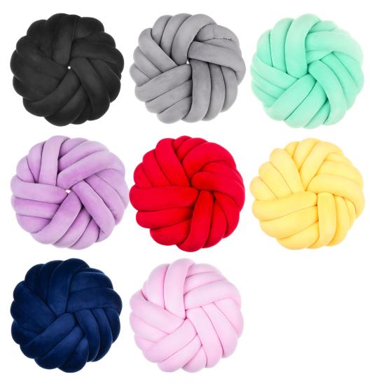 Great Filled Home Decoration Comfortable Knot Pillow Ball Round Handmade Throw Pillows Supply Knotted