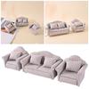 Handmade Miniature Sofa Model Figure 1/12 Dollhouses Decorative Accessories Detailed Wooden Furniture for Craft Project