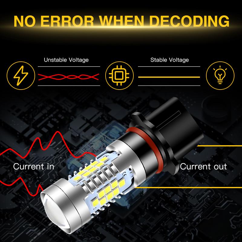 2 Stück P13W Canbus SH23W LED-Birnen Tagfahrlicht DRL Lampe Weiß Auto Zubehör Für Skoda Peugeot Mitsubishi Mazda Ford