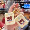New Year Fortune Mahjong Light Keychain: Cartoon Blessing Pendant for Bags and Cars