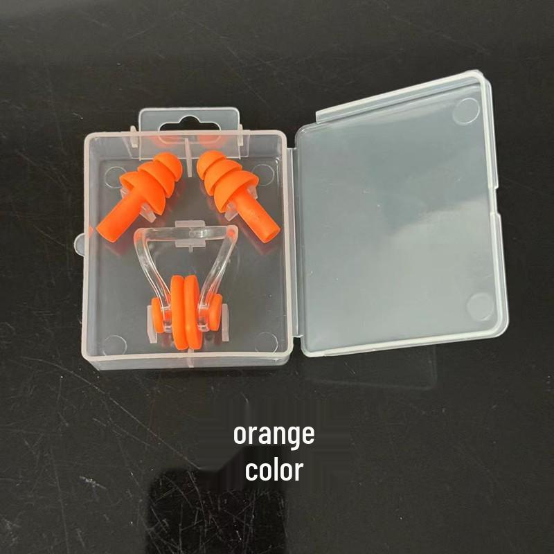 Nose Clip & Earplugs Set for Swimming - Soft Silicone, Waterproof, Universal Fit for Adults and Children