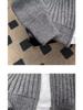 Men's Thick Knit Zipper Sweater - Solid Color, Half-High Collar, Autumn/Winter Pullover, Loose Fit Floral Thread Design