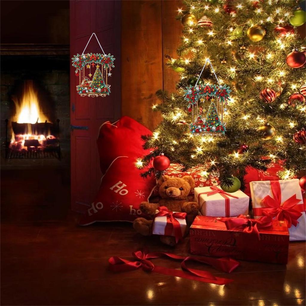 Weihnachten Baum Buch Dekorationen Baum Acryl Ornamente Weihnachten Baum Hängen Anhänger Decor