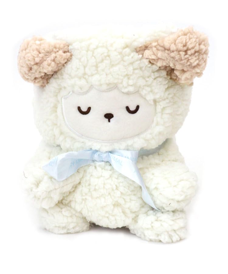 

DONOBAN Женский плед, Наколенный плед, Наплечный плед, Пушистый, Плюшевая игрушка-персонаж с ушами, Теплый и согревающий, Пушистый плед с животным | БЕСПЛАТНАЯ Овечка