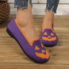 New Ladies Halloween Pumpkin Print Breathable Flying Woven Galoshes Support TEMU