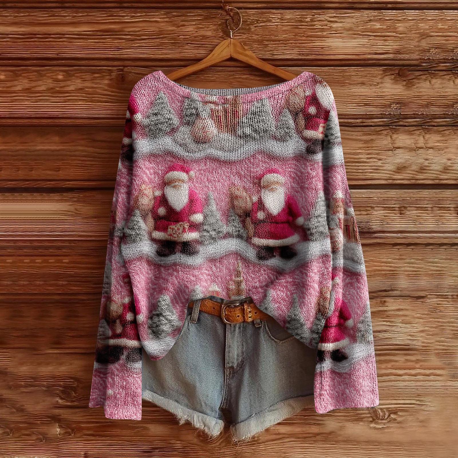 

Женская мода с длинным рукавом, рождественский принт «Снеговик-снежинка», куртка, кардиган L