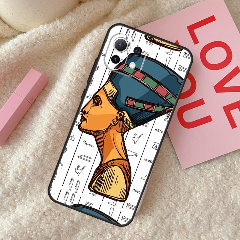 Egypt Nefertiti Ankh Case For Xiaomi 15 14 Ultra 13T 14T 15T Pro 17 Pro Max POCO F8 F7 F5 F6 X3 X5 X6 X7 Pro Cover