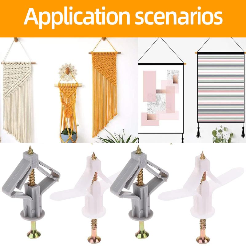 100Pcs Drywall Anchor Kit Hollow Wall Anchors Plasterboard Plugs Screws Butterfly Expansion Tube Pipe