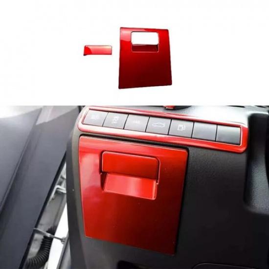 2018- For Toyota Camry Trim Glossy Red Left Driver Storage Box Handle Frame