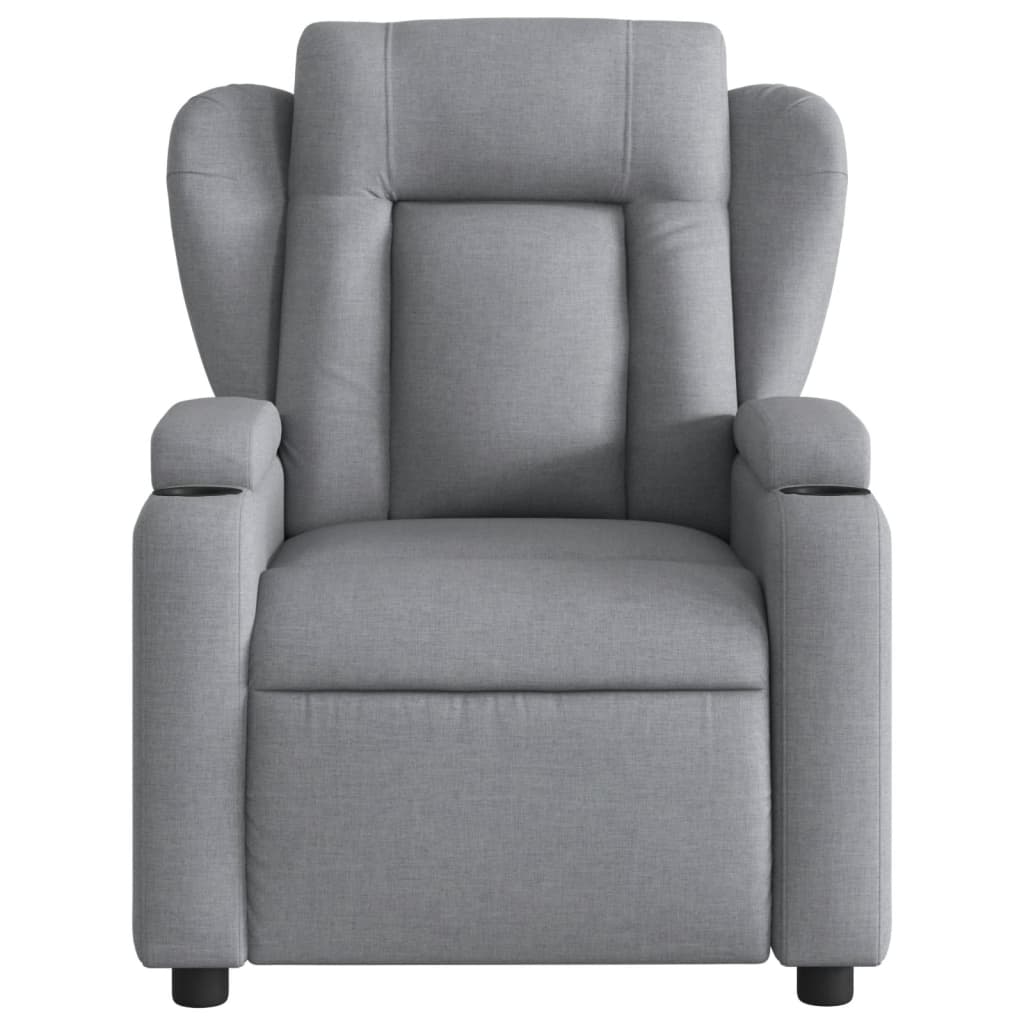 Relaxation Armchair Light Grey Fabric